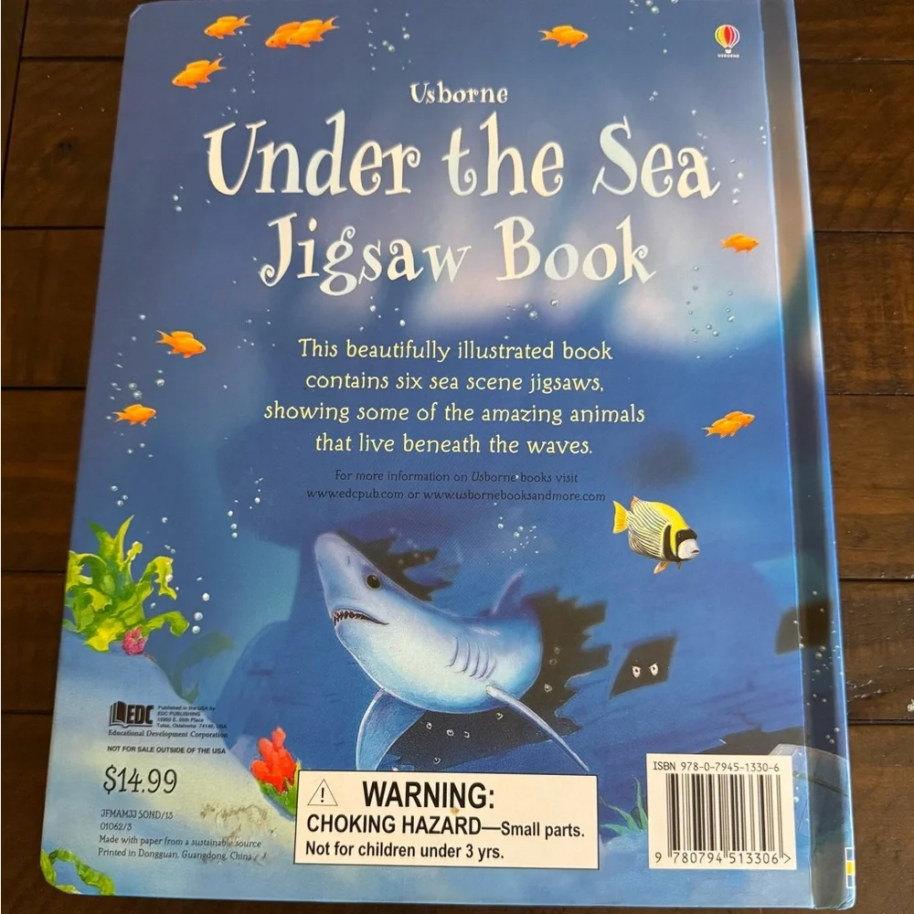 Usborne Jigsaw Book - Under the Sea - Like New!